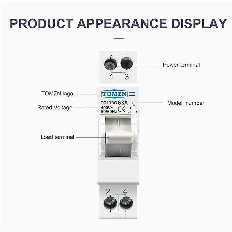 TO119G 1P 63A Dual Power Manual Transfer Isolating Switch Interlock Circuit Breaker