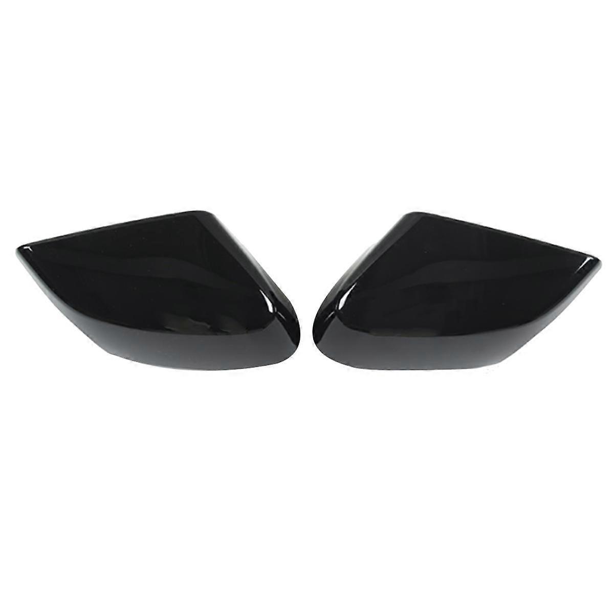 For C8 2020-2023 Bright Black Side Door Rearview Mirror Cover Trims Car Accessories Left+Right Side