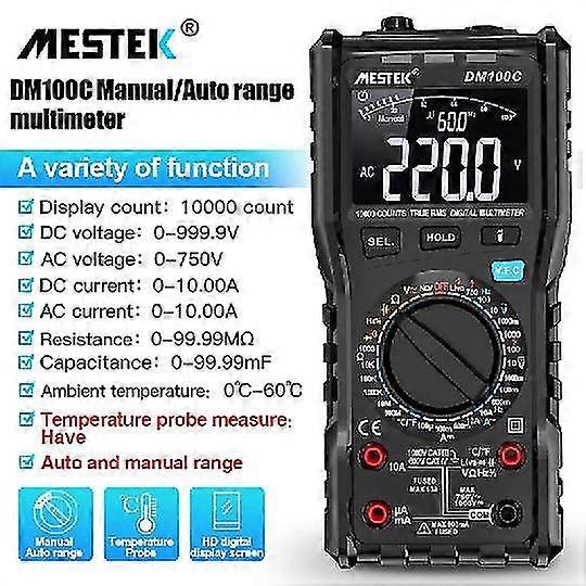 Ncv Digital Multimeter 9999 Counts Auto Ranging Ac/dc Voltage Meter Measurement Analysis Instruments Digital Multitester