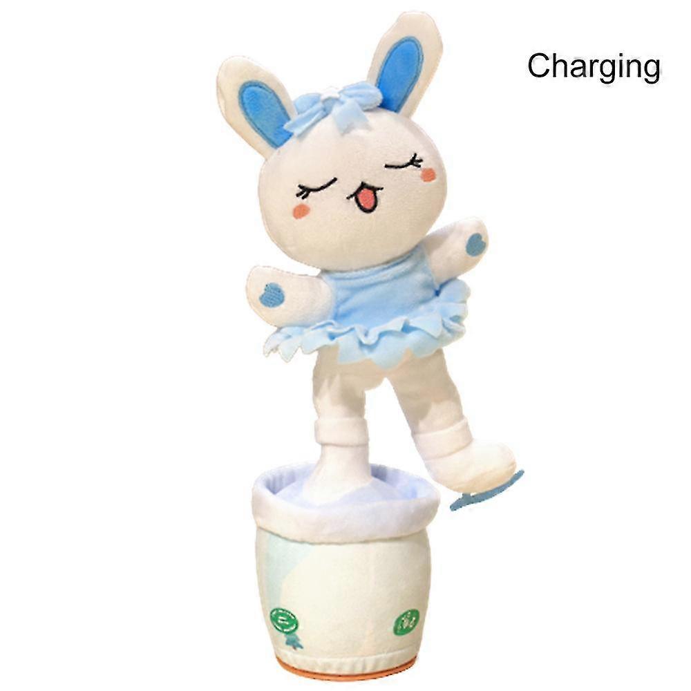 Electric Dancing Sunflower Stuffed Plush Doll Singing Twisting Rabbit Plush Toy