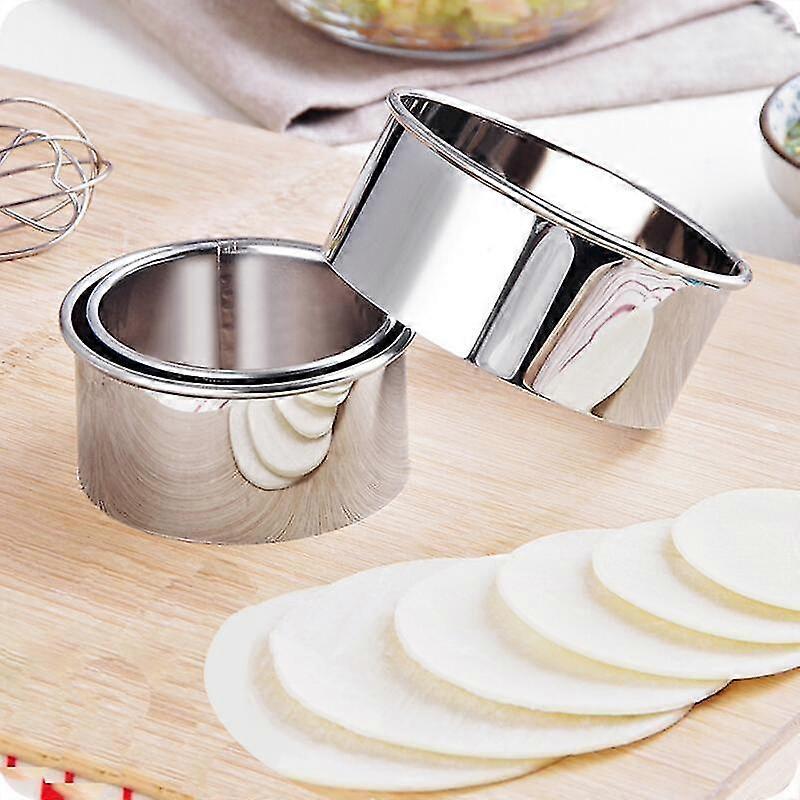 3PCS Dumpling Mold Set, Stainless Steel Cookie and Dough Cutter Kitchen Tool