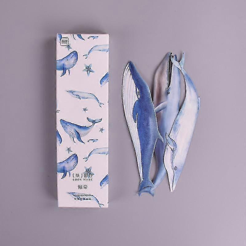 Whale fish pattern paper bookmark