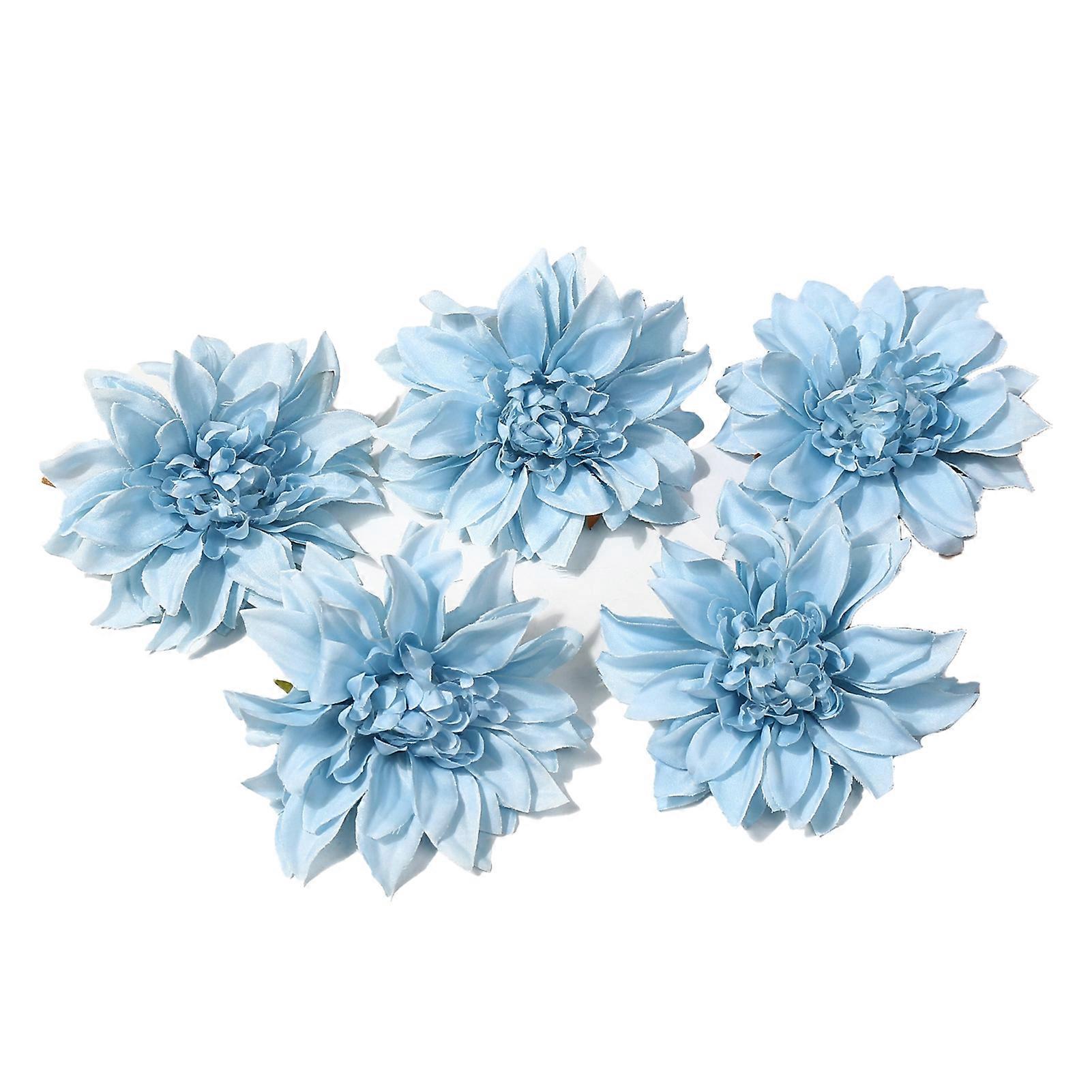 5Pcs/Set Exquisite Artificial Flower Handmade Faux Silk Flower Vivid Delicate Simulation Chrysanthemum for Home KAESI