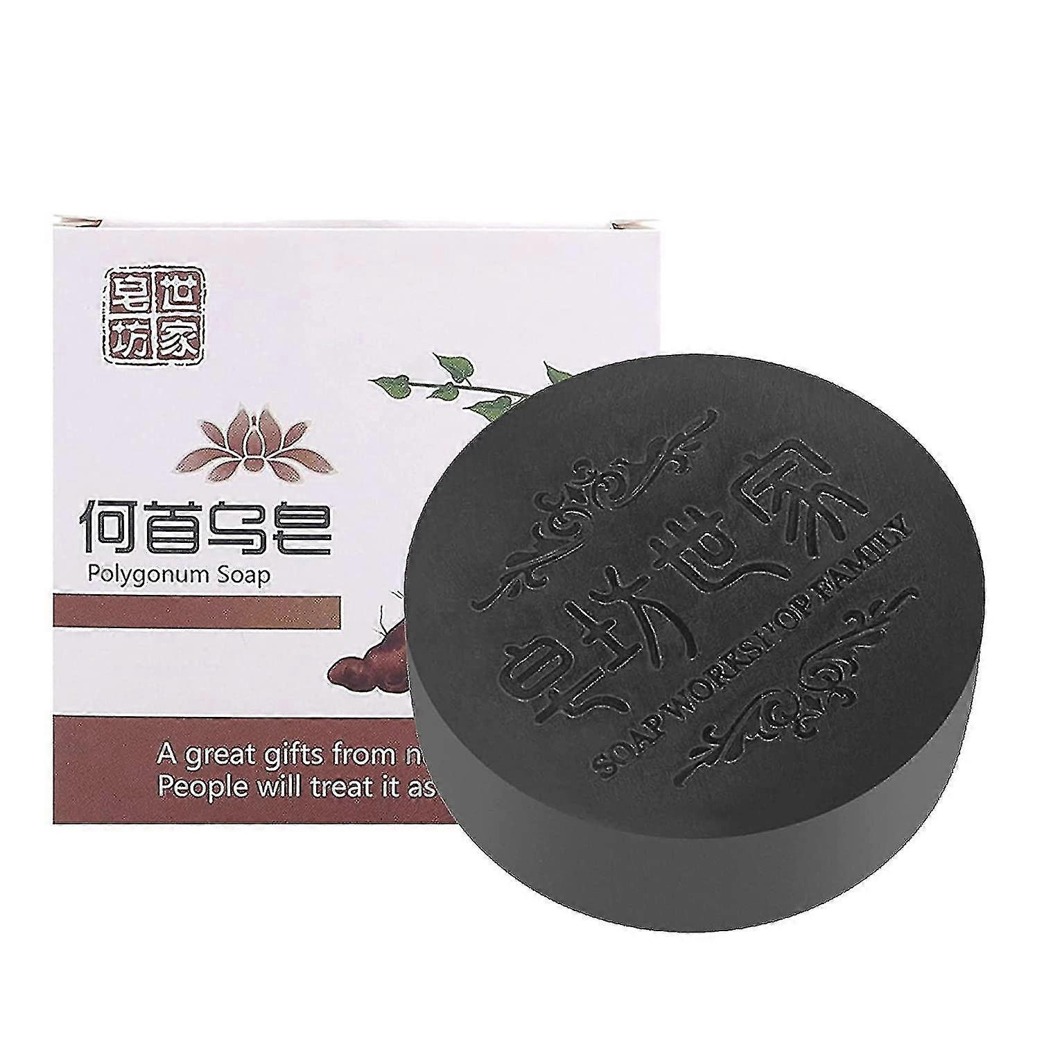 2023 Nuovo Polygonum Soap Crescita dei capelli, capelli neri e spessi Fallopia Multiflora Shampoo Bar Polygonum Shampoo Sapone, Polygonum Extract Shampoo Profondamente pulito