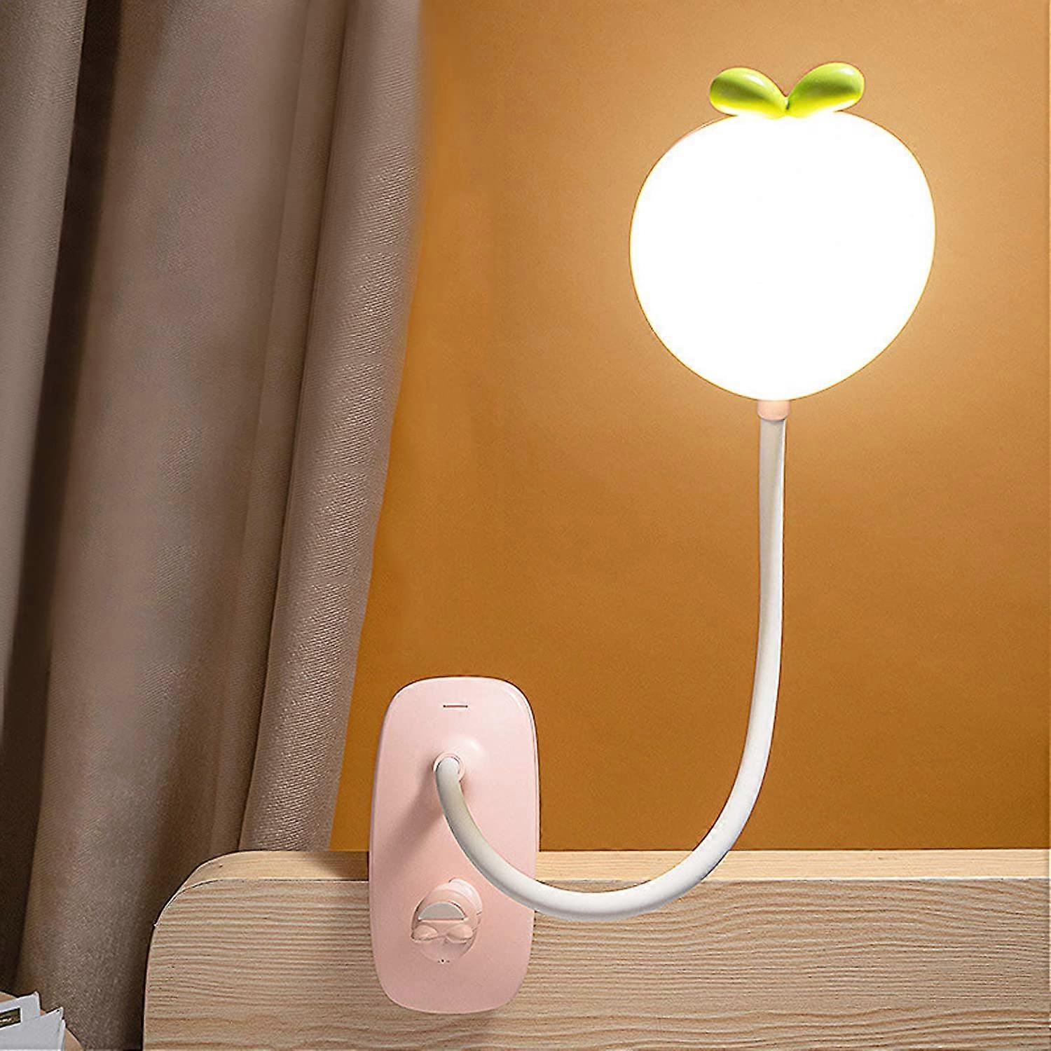 LED Clamp Lamp For Toddler Bed, Flexible 360  Reading Light Clip On Lamp 3 Lighting Modes And 5 Dimmable Intensity, USB Rechargeable Wireless Led Desk