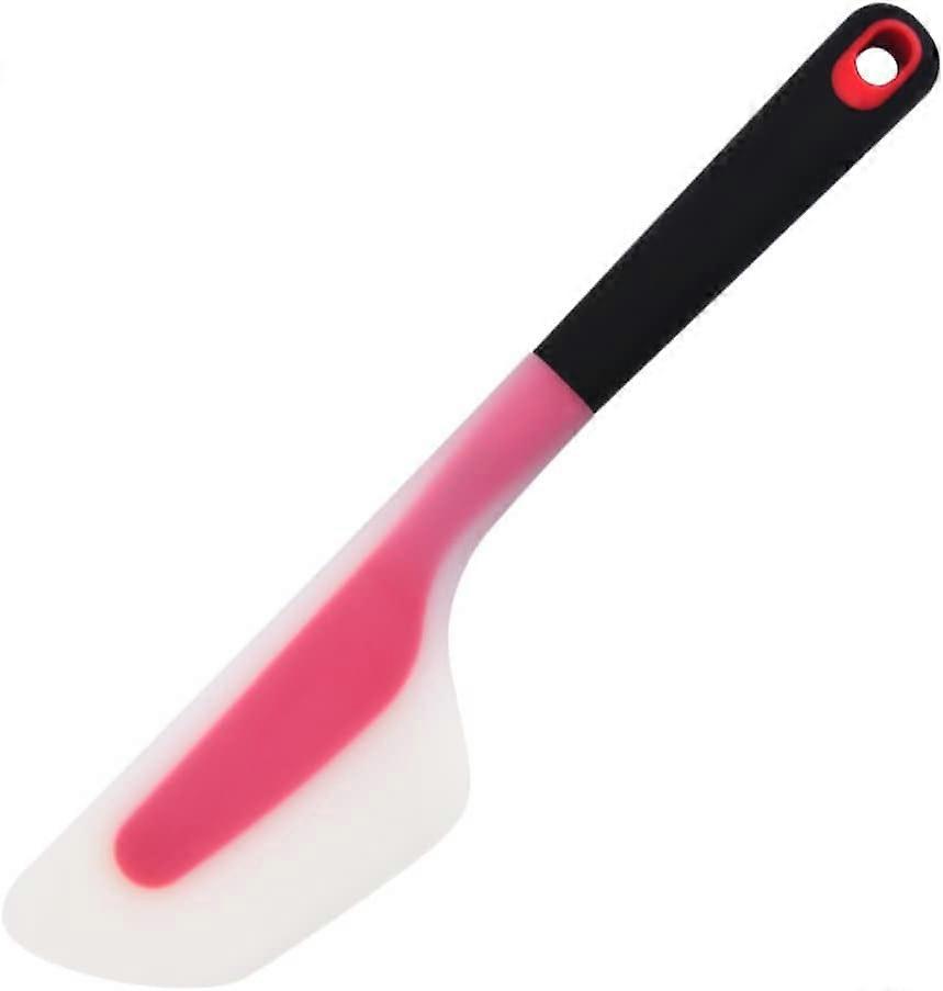 Silicone Spatula, One Piece Bread Knife, Large Salad Blender, Baking Butter Spatula, Cream Cake Spatula (Transparent red)