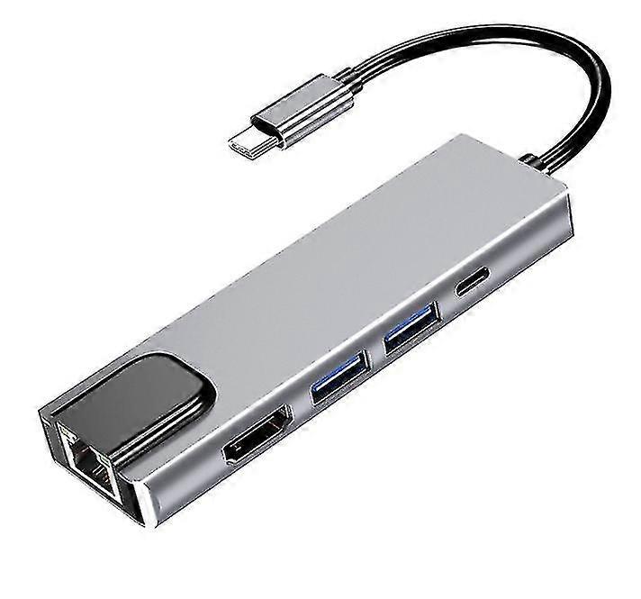 1000mbps 5 In 1 Type C To Hdmi With Usb 3.0 Hub