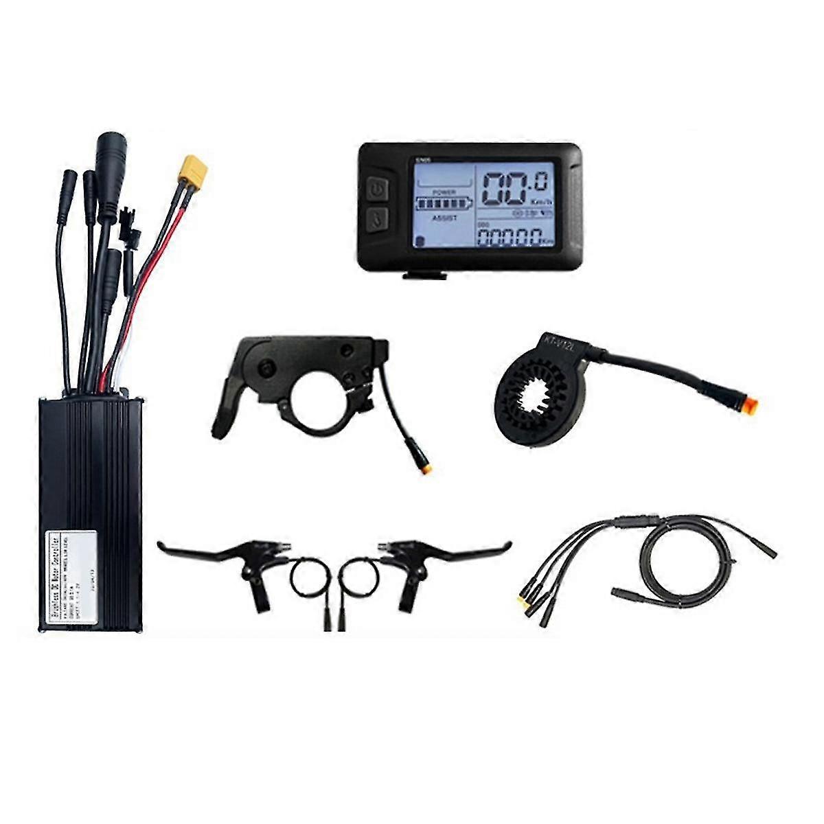 36/48v Bicycle Lithium Battery Modification Accessories 30a 1000w Three-mode Fully Waterproof Small Kit En05 Lcd Meter
