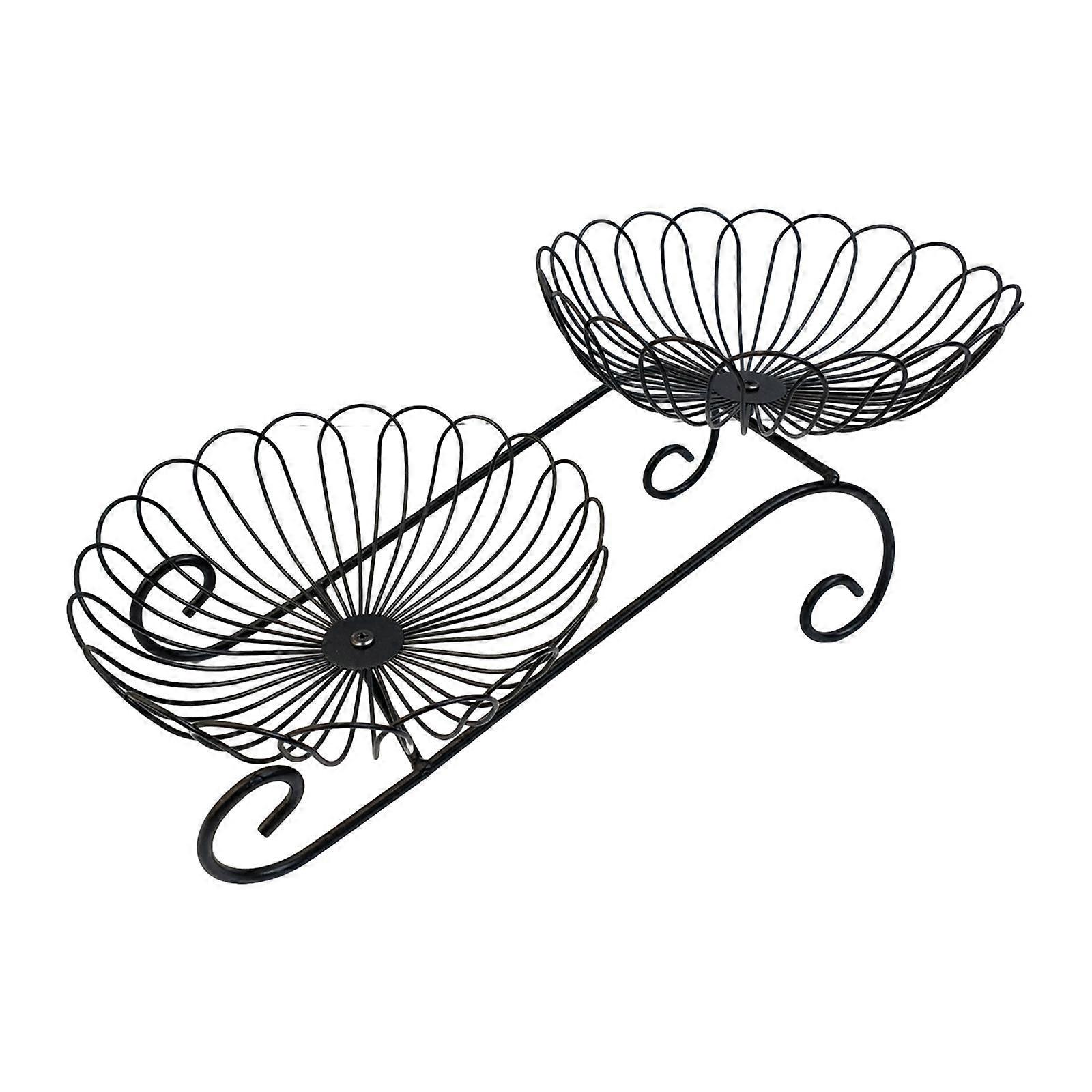 Cesto di frutta a più livelli Contenitore per ciotola da portata Robusto multifunzionale per feste Minimalista Supporto salvaspazio Portafrutta in filo metallico