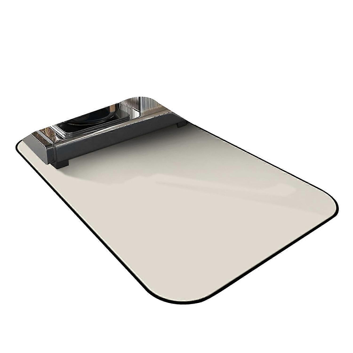 OuZhan Dish Drying Mat Super Absorbent Drying Mat Non-Slip Design Solid Color Extra-Large Kitchen