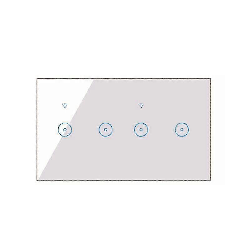 Wifi Smart Wandlichtschalter 10A Glas Touch Panel Wireless Interuptor 4 Gang Wireless Remote Contr