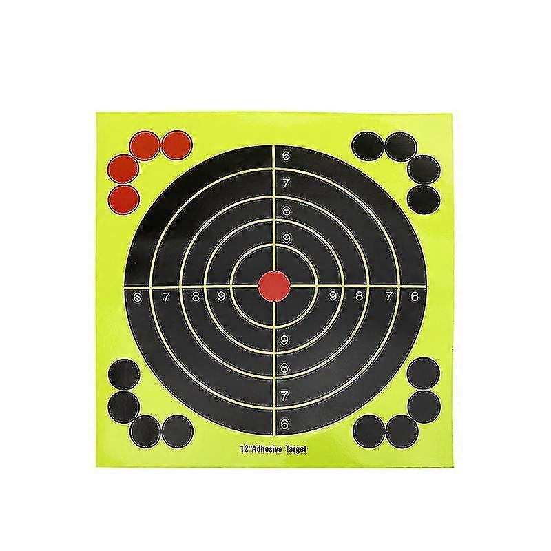 10 قطع [12 "30.5 * 30.5cm] تدريب الصيد ورقة الهدف ، الفلورسنت لاصق بندقية الهدف ورقة رش تأثير
