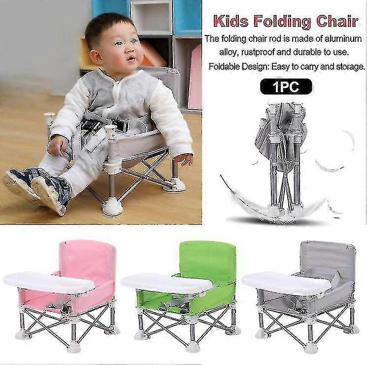 الأطفال كرسي الطعام مع صينية المحمولة طوي مقعد الداعم قابل للتعديل انفصال التخييم العشب طاولة الأطفال