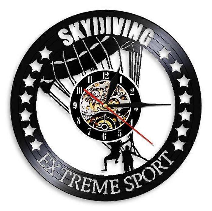 無料スカイダイビングビニールレコードウォールクロック