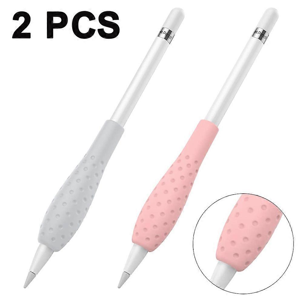 2er-Pack Silikon Griff Halter Schutzhülle Abdeckung Case Zubehör Kompatibel mit Apple Pencil 1. / 2. Generation