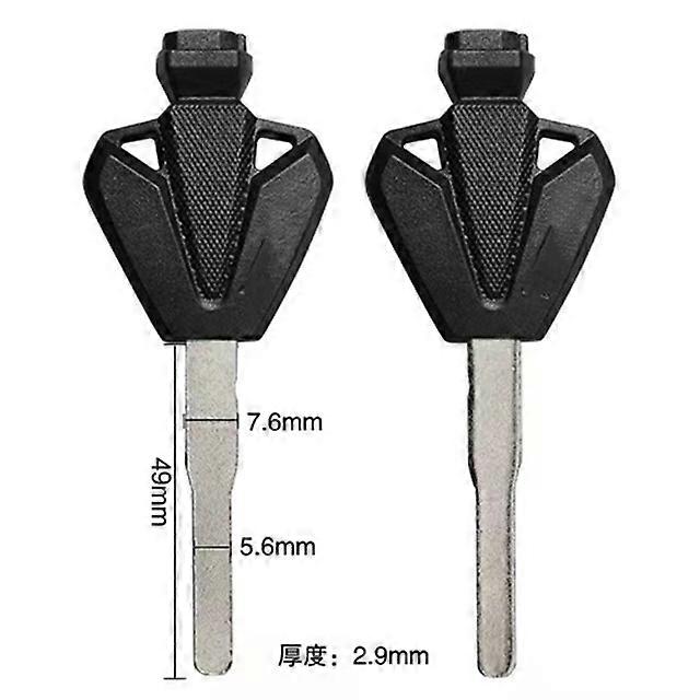 20pcs gomma nera invertita triangolo maniglia per moto yamama spessore 1.95mm singola slot taglio positivo denti chiave embrione