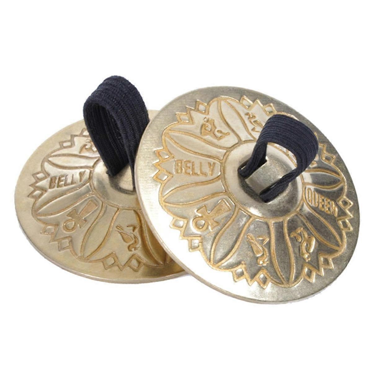Finger Cymbals, Hand Cymbal Belly Dance Zills with Elastic Band, Percussion Music Instrument for Kids, Adults