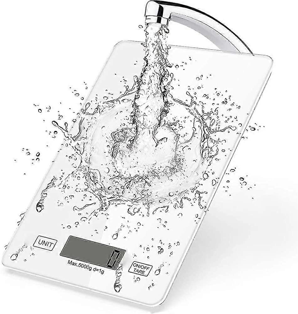 Electronic Kitchen Scale, 11 Lb / 5 Kg Precision Kitchen Scale, Smart Touch Control, Tempered Glass Panel, Multiple Units