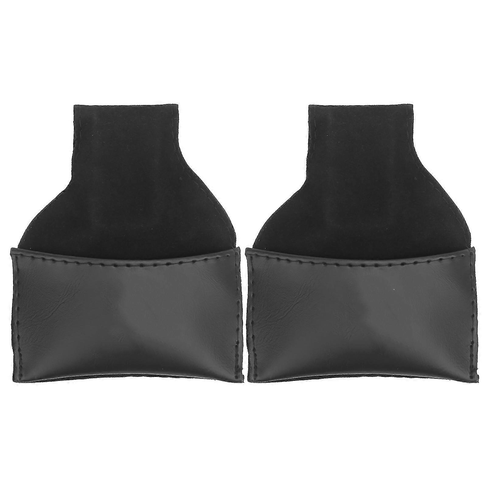2Pcs Billiard Cue Chalk Holder - PU Chalk Pouch for Pool Table Stick