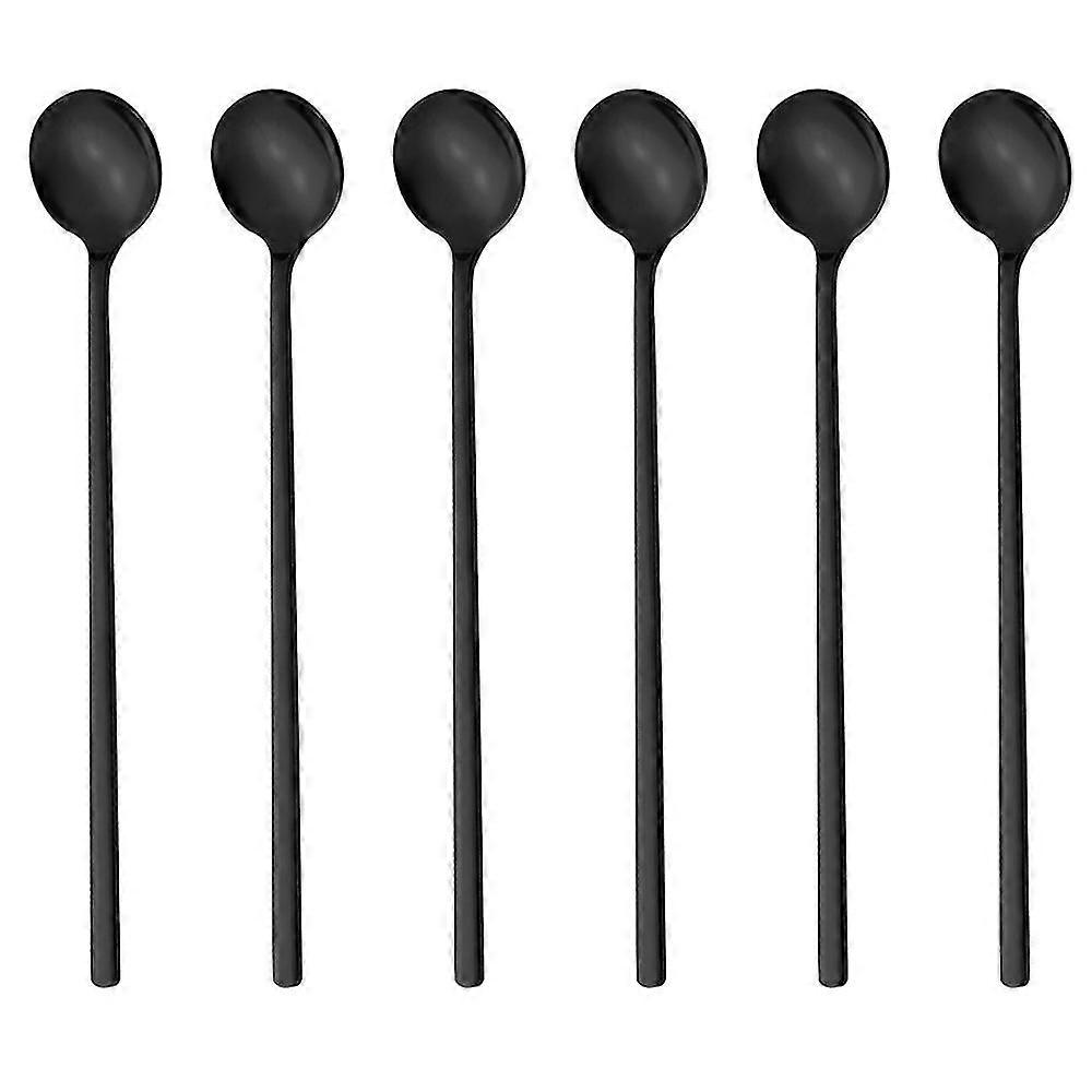 6 Pcs Coffee Spoons, Stirring Spoons, Tea Spoons Long Handle, Ice Tea Spoons, Long Spoons For Stirring