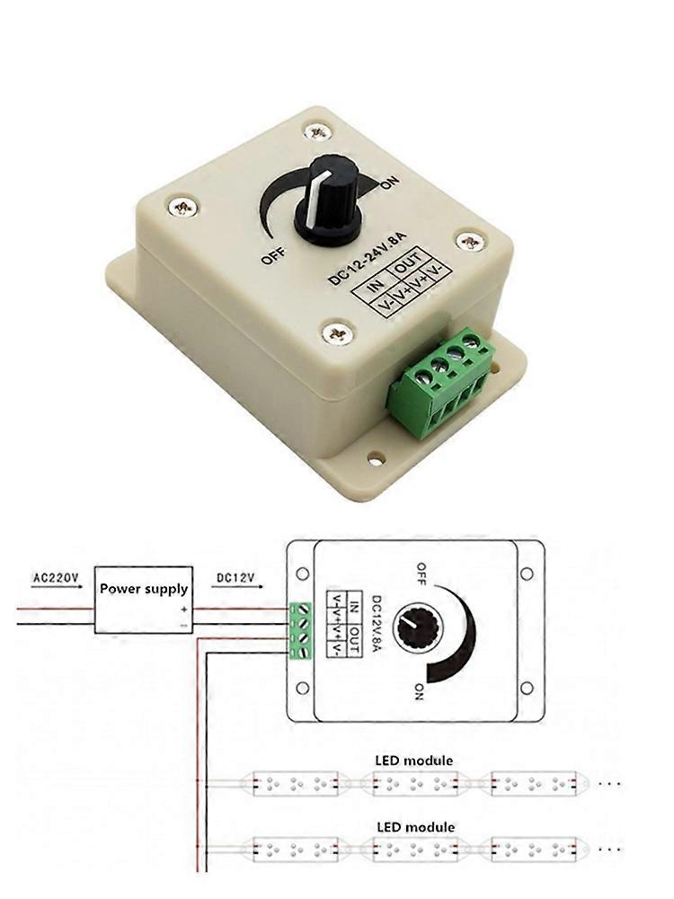 Voltage Regulator DC-DC Voltage Stabilizer 8A Power Supply Adjustable Speed Controller DC 12V LED Dimmer 12V