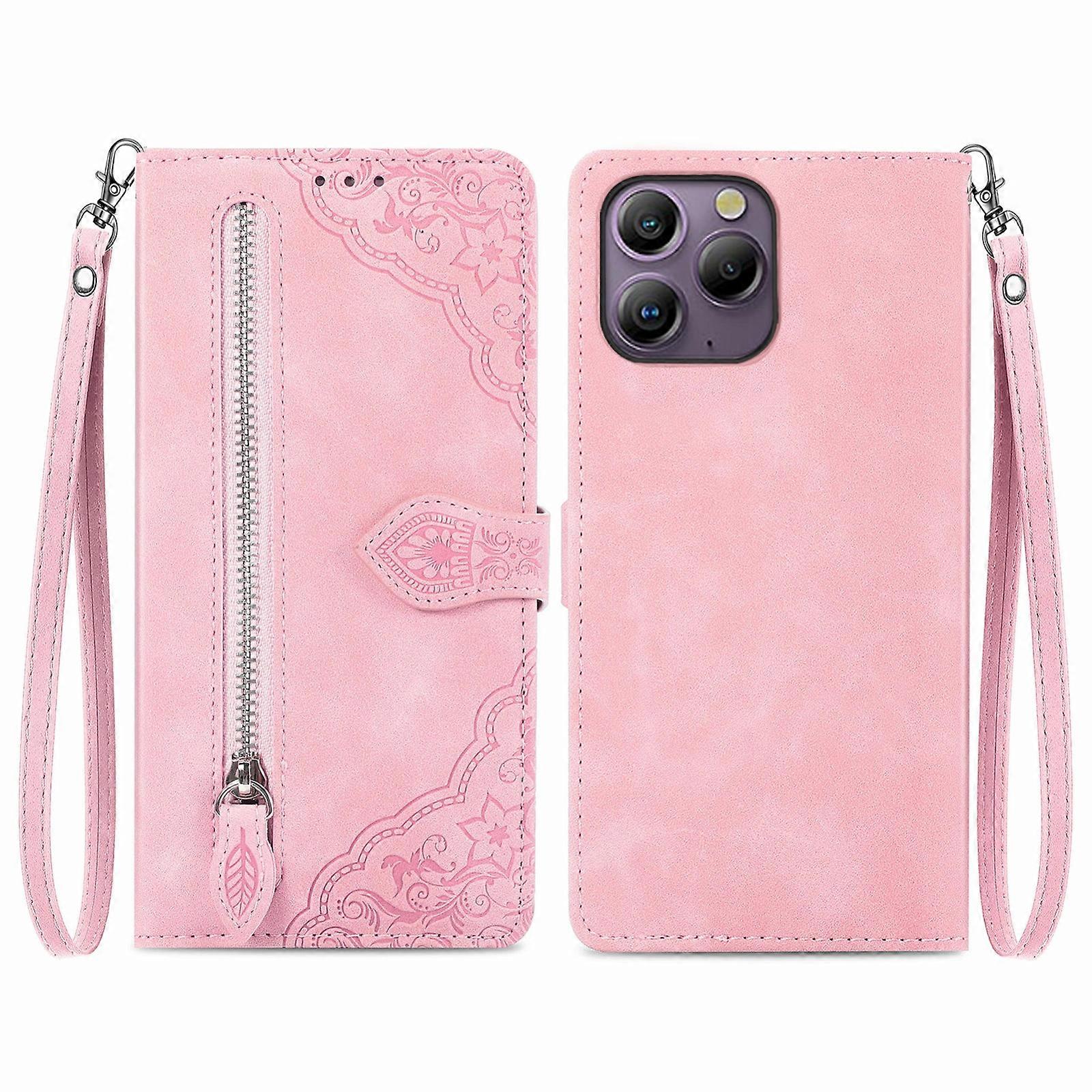 Flower Zipper Leather Case For Blackview A96