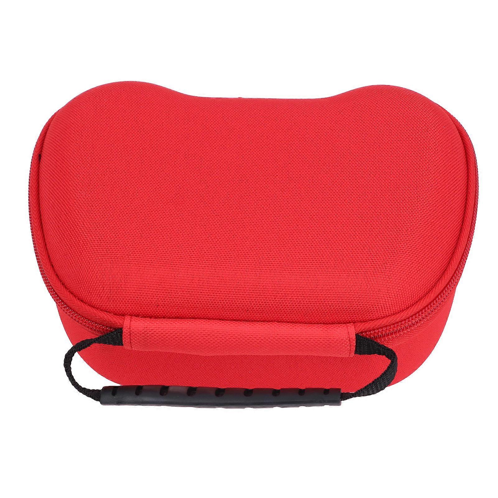 Game Controller Storage Case Hard Nylon Portable with Metal Zipper Protective Case for Series X S Game Controller Red