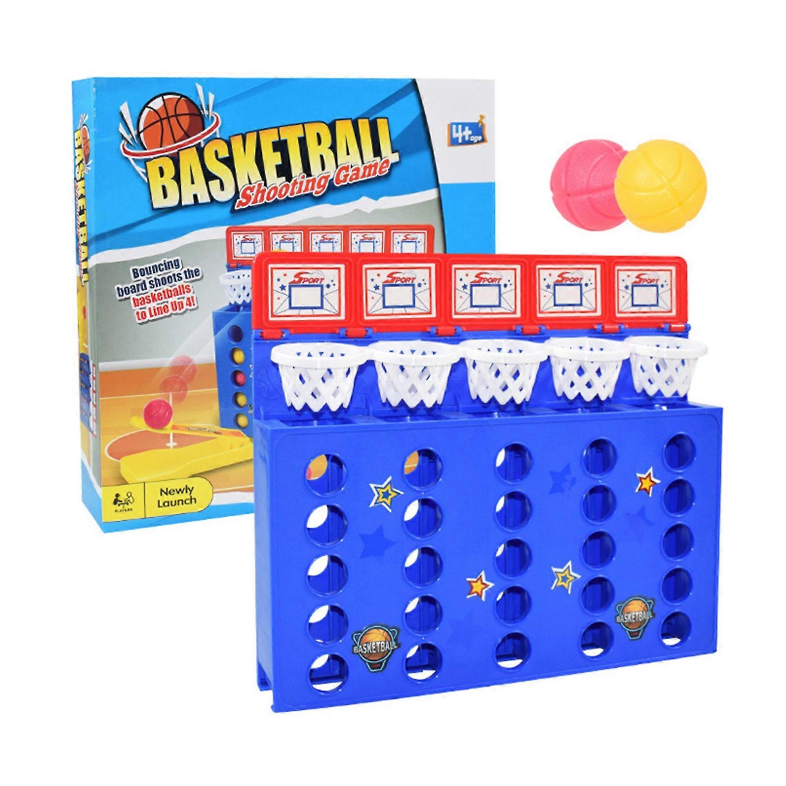 Desktop Tossing Game Toy Basketball with Hoop Ejector Family Activity Game Set