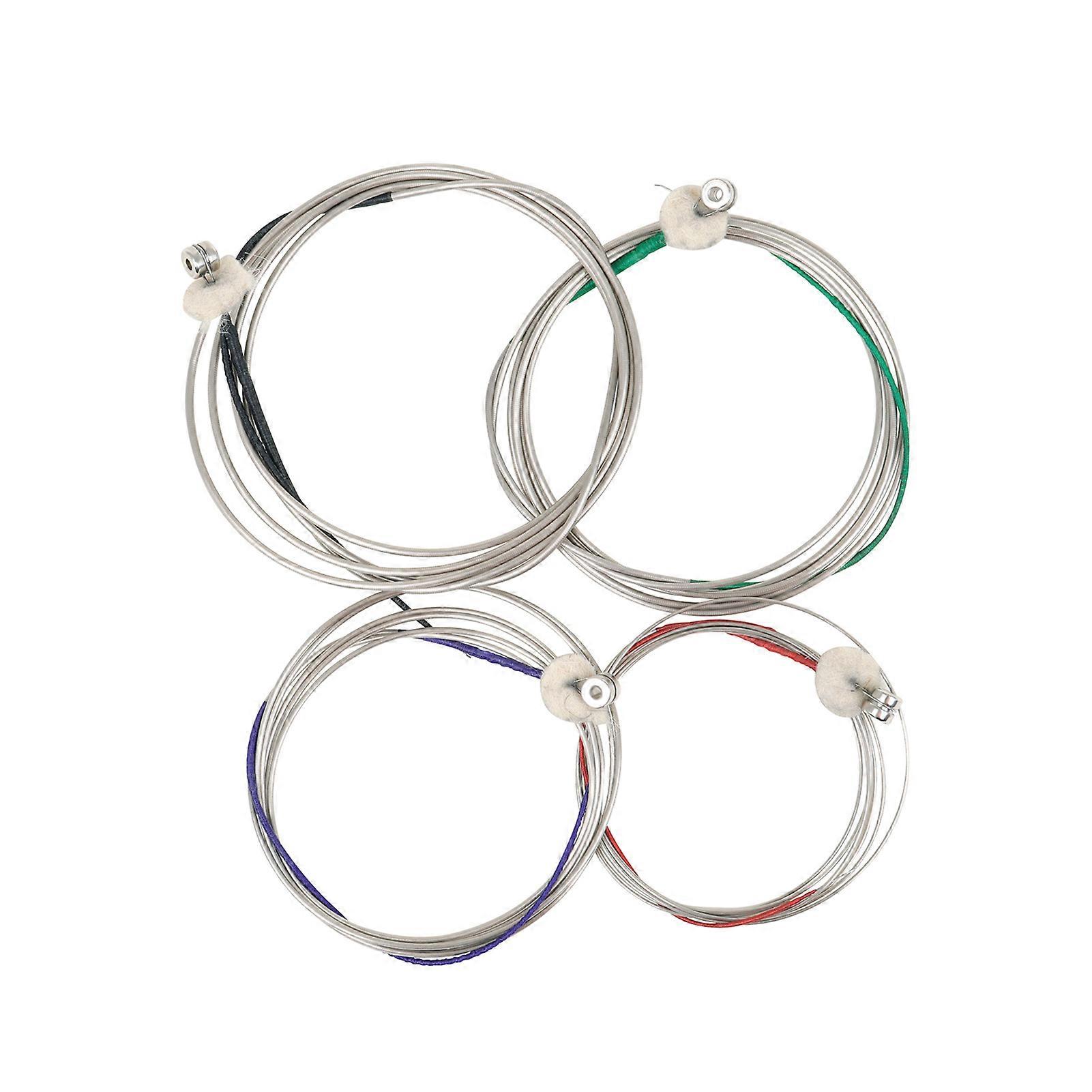 BD102 4-string Bass String Set Steel-Nickel Winding String Rust-resistant Durable String for Bass (4 Pcs)