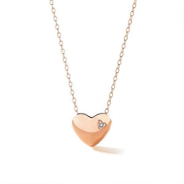 Throbbing Heart Necklace Simple Diamond Heart Pendant