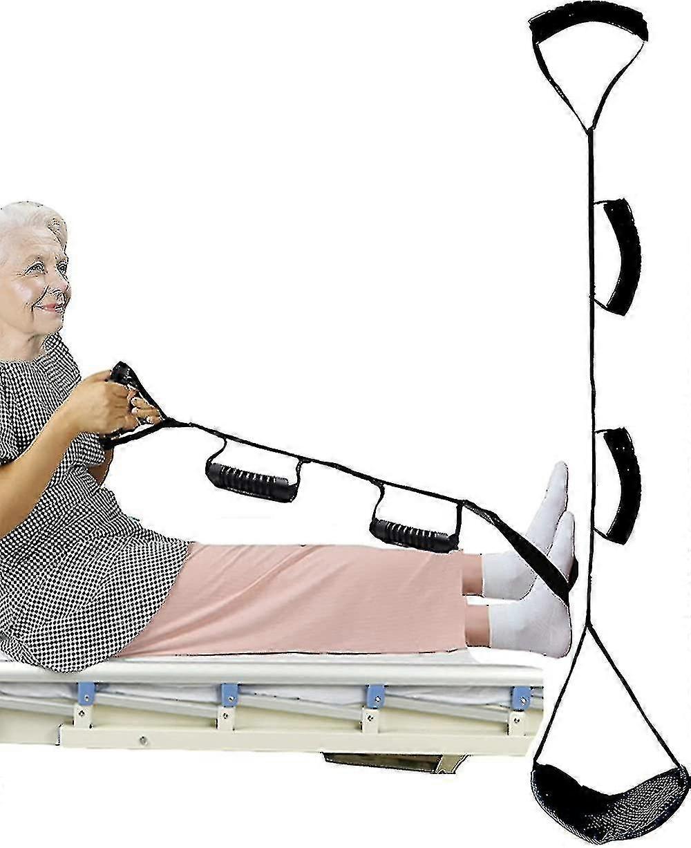 Benløfter stropp multi-loop stil - med håndgrep og myk fotpute for voksne, eldre, eldre, handikap, funksjonshemming og pediatri - mobilitetshjelp (hardt