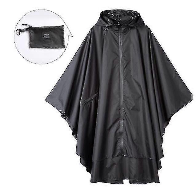 Rain Poncho Jacket Coat Hooded For Adults With Pockets