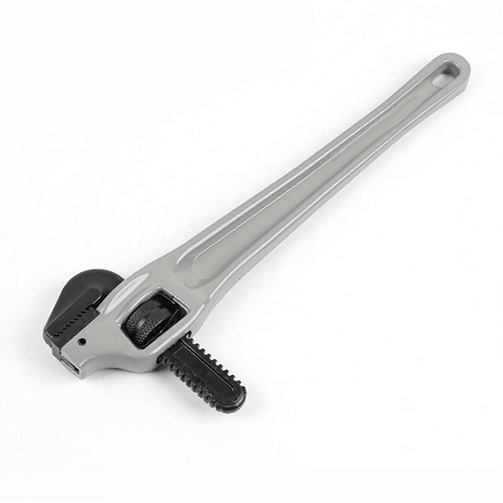 Adjustable Offset Pipe Wrench Heavy Duty Aluminum Alloy Plumbing Wrench with Cr Mo Floating Hook Jaw and I Beam Handle 14 Inch 65mm Opening