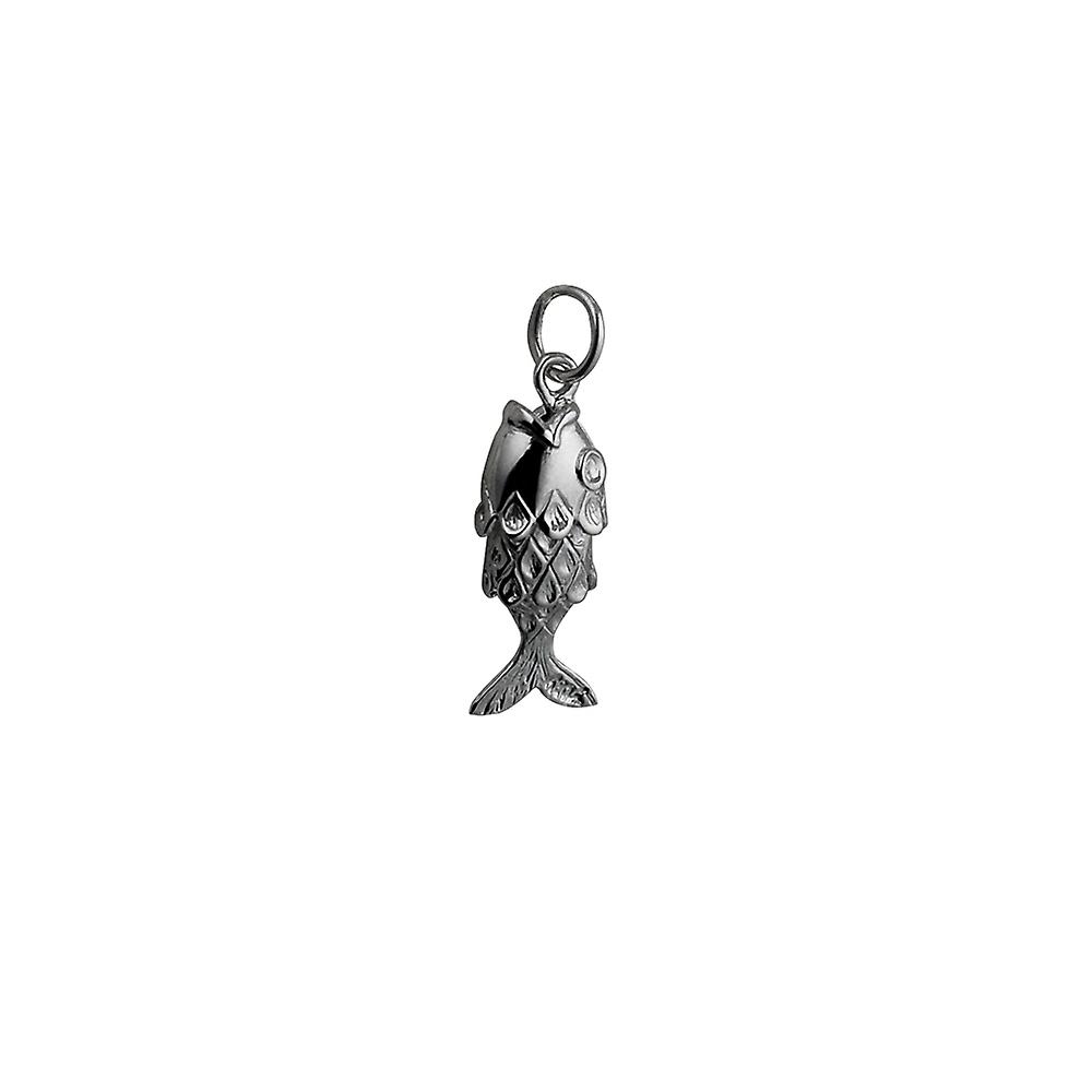 Silver 22x9mm moveable Fish Pendant or Charm