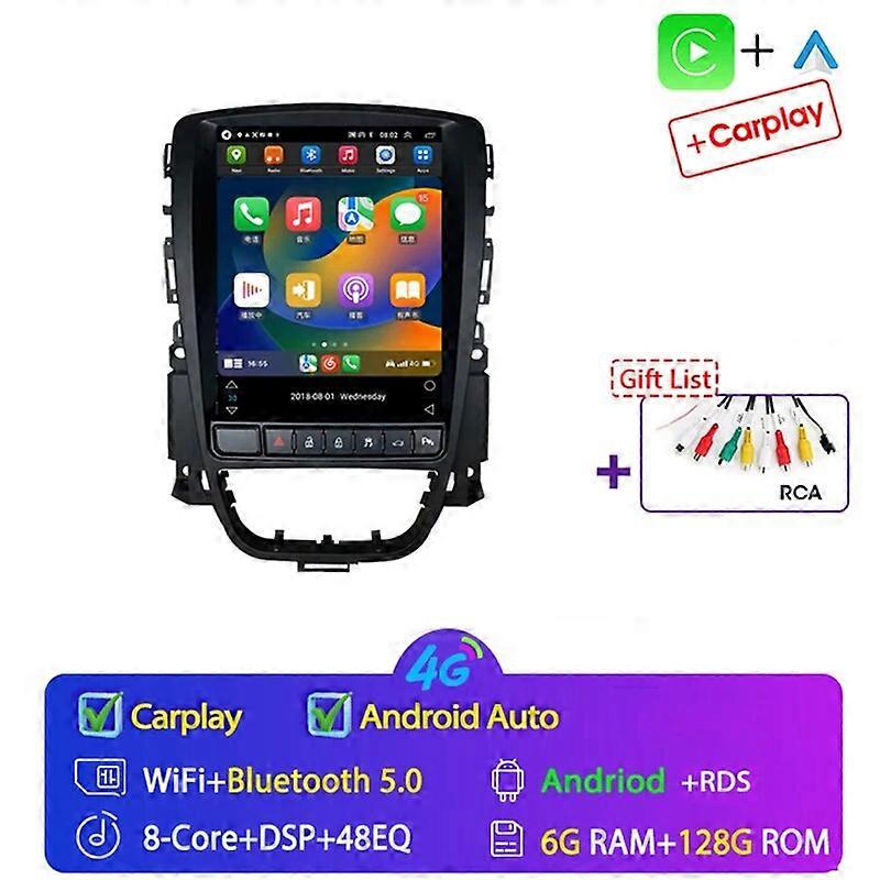 Rádio de carro Android13 para Opel Astra J Vauxhall Buick Verano 2009-2015 Multimídia 2 Din Stereo DSP GPG unidade principal Carplay sem fio