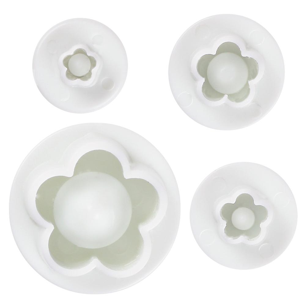 2 Set of Fondant Cutter Set , Cookie Cutter Stamp Cutter Modeling Tool, Cutters Flower, For Tarts, Cake Baking 8Pcs