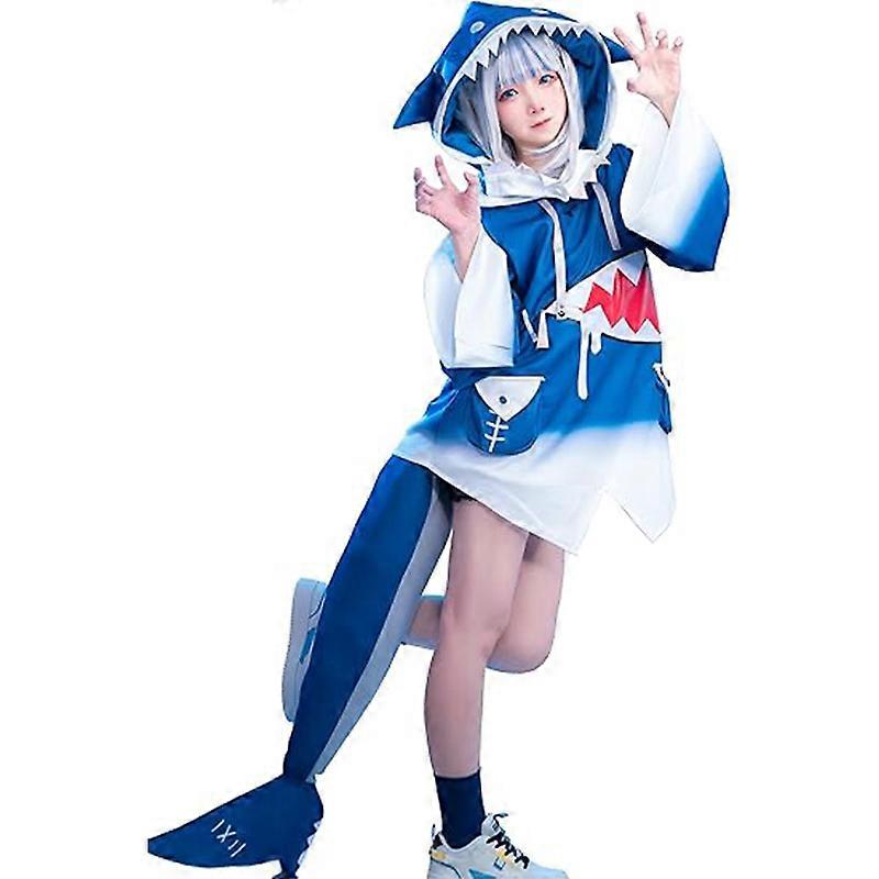 Gawr Gura Cosplay Costume Gawr Gura Shark Hoodie Jacket Outfit