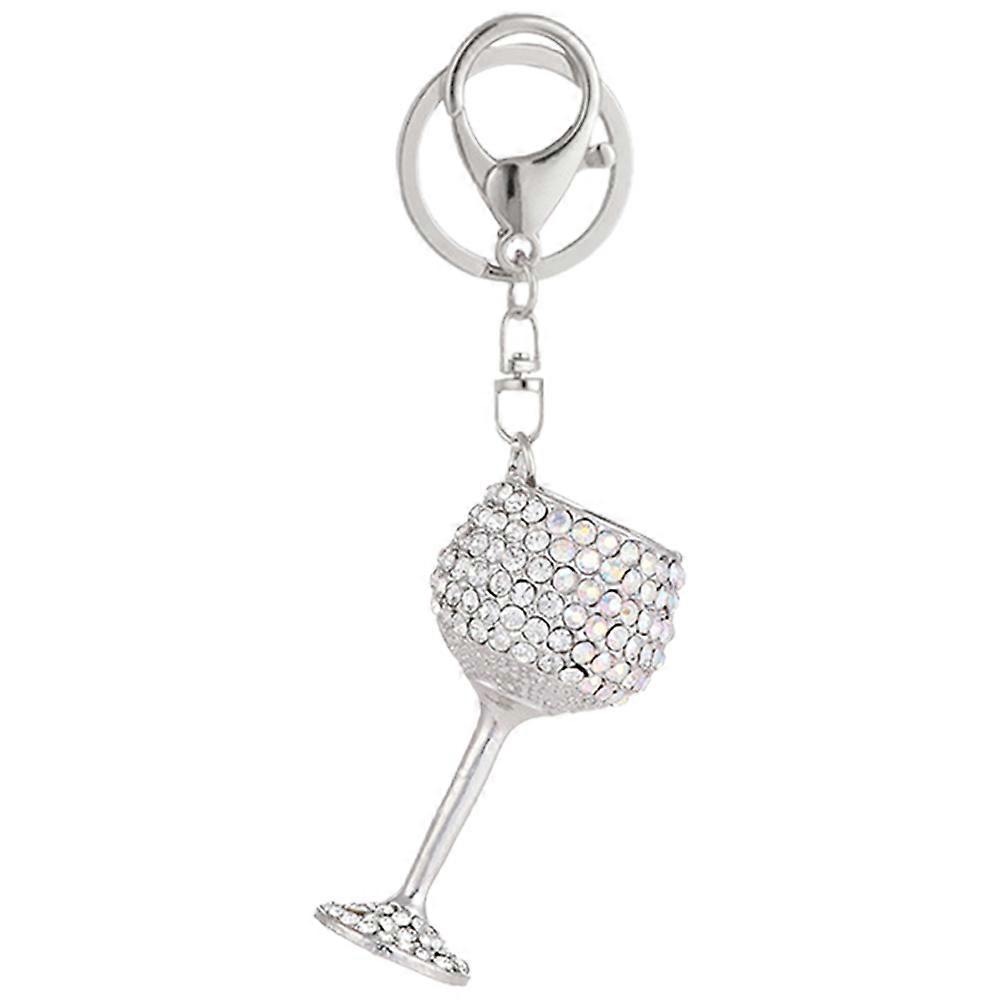 Gorgeous Goblet Keychain Wine Glass Pendant Lobster Clasp Key Ring Keychain Ornament