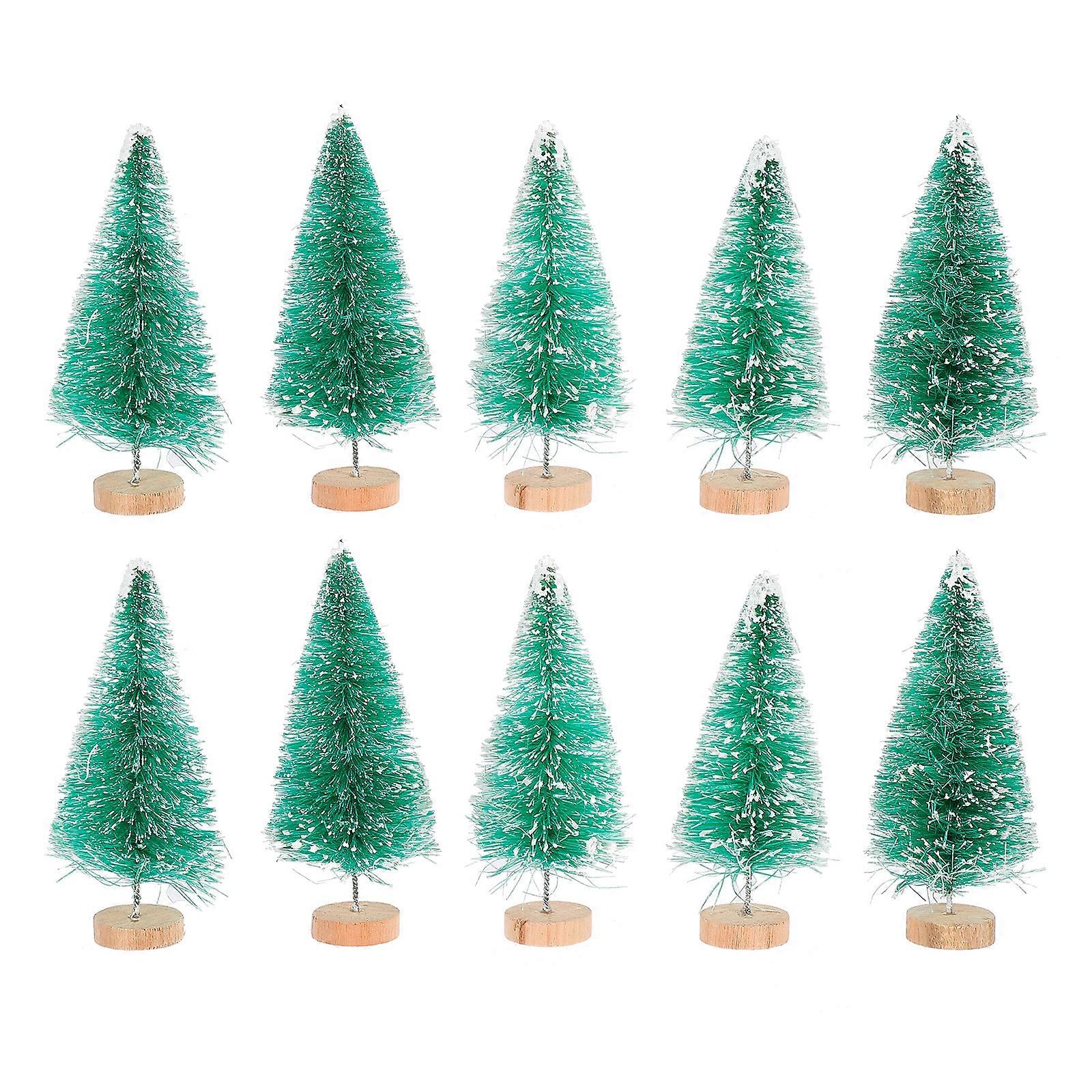 12 Pcs Decoracion Para Mesa De Navidad Miniature Pine Tree Mini Sisal Christmas Trees Miniature Sisal Tree