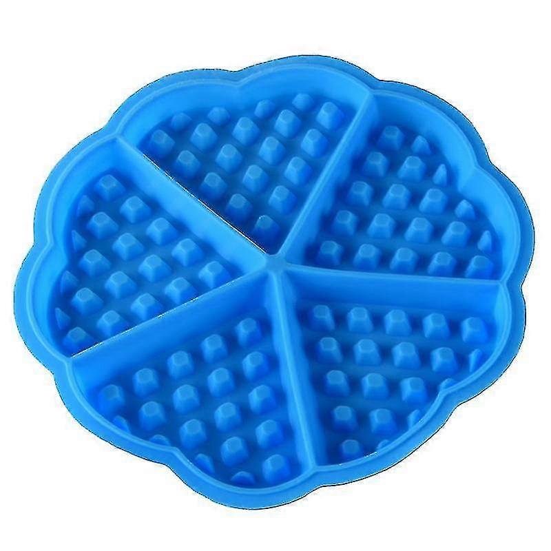 Waffle Mold Bakeware Silicone Waffle Baking Molds Flower Heart Shape Muffin Mouldblue