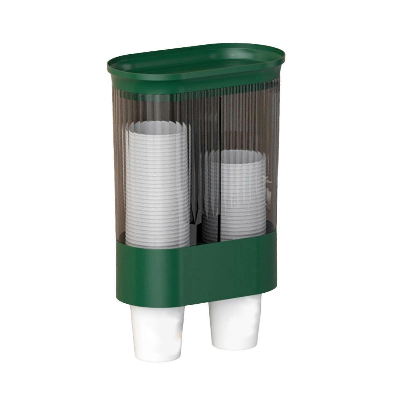 Paper Cup Rack Wall-mounted Punch Free Large Capacity Automatically Drop Disposable Cup Storage Holder Daily Use QingHai