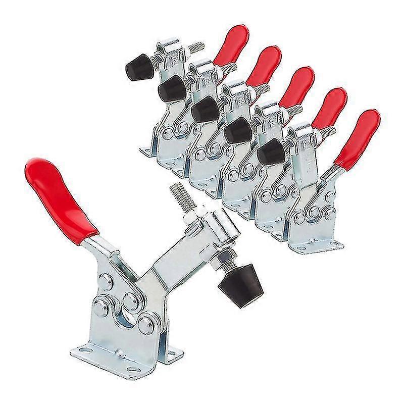 6pcs Toggle Clamp Gh-201b Quick Release Tool Horizontal Clamps