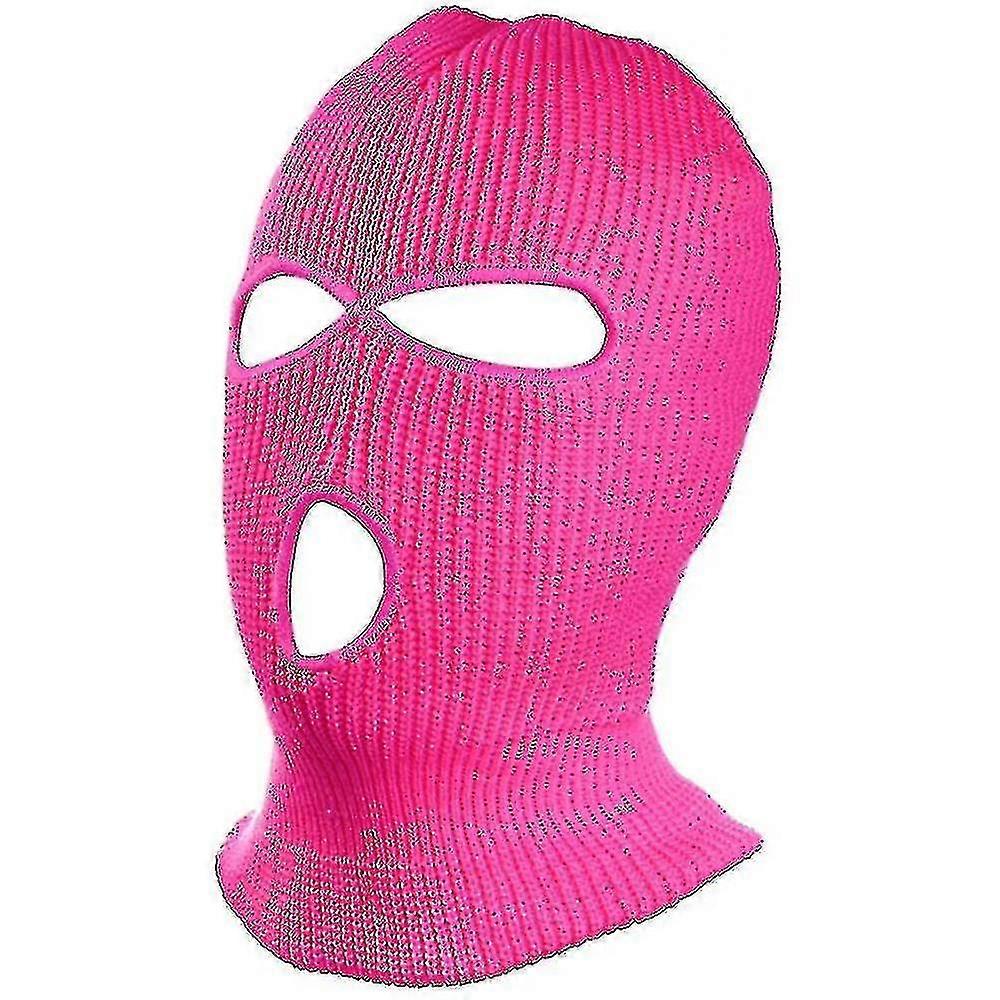 3穴ニットスキーマスクフルフェイスカバーアウトドアスポーツ暖かく柔らかいV_y高品質