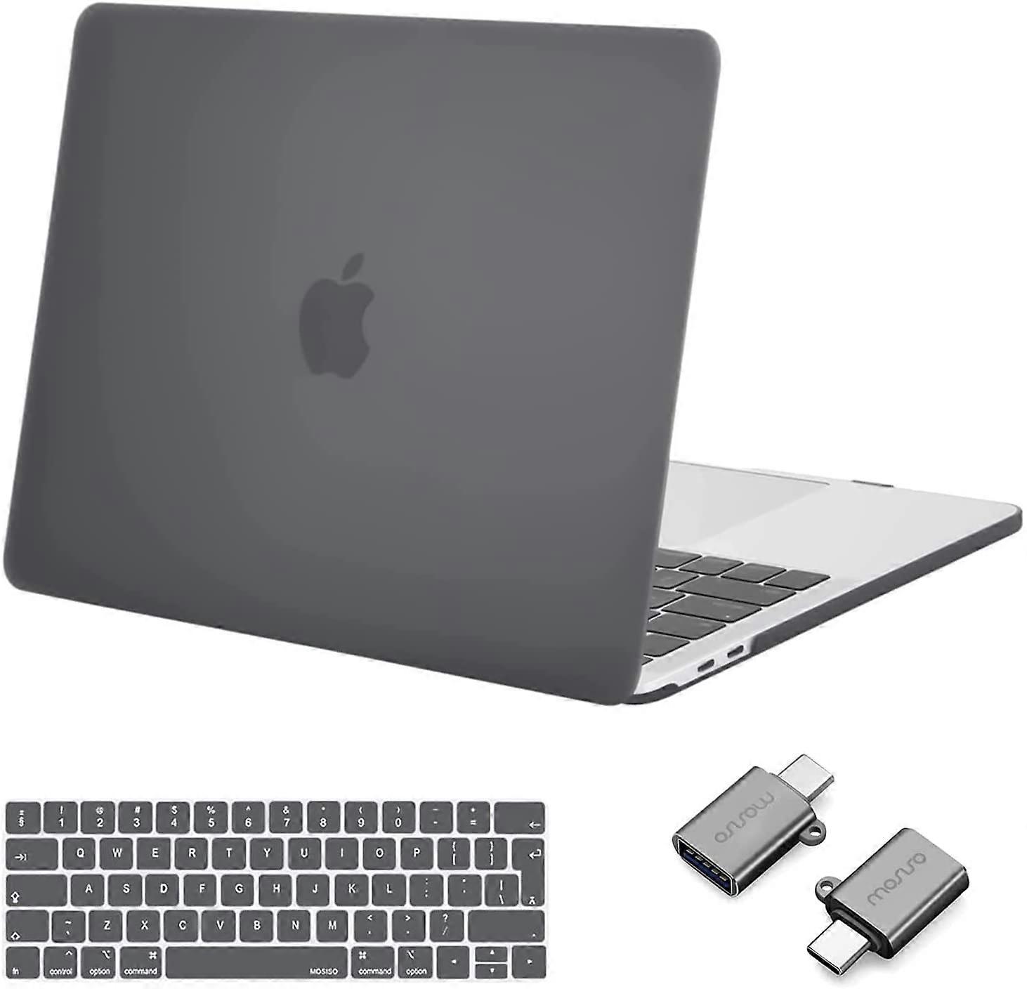 Grijs Compatibel met MacBook Pro 13 inch Case 2021 2020 2019 2018 2017 M1 A2338 A2289 A2251 A2159 A1989 A1706 A1708, Plastic Hard Shell Case & Keyboar