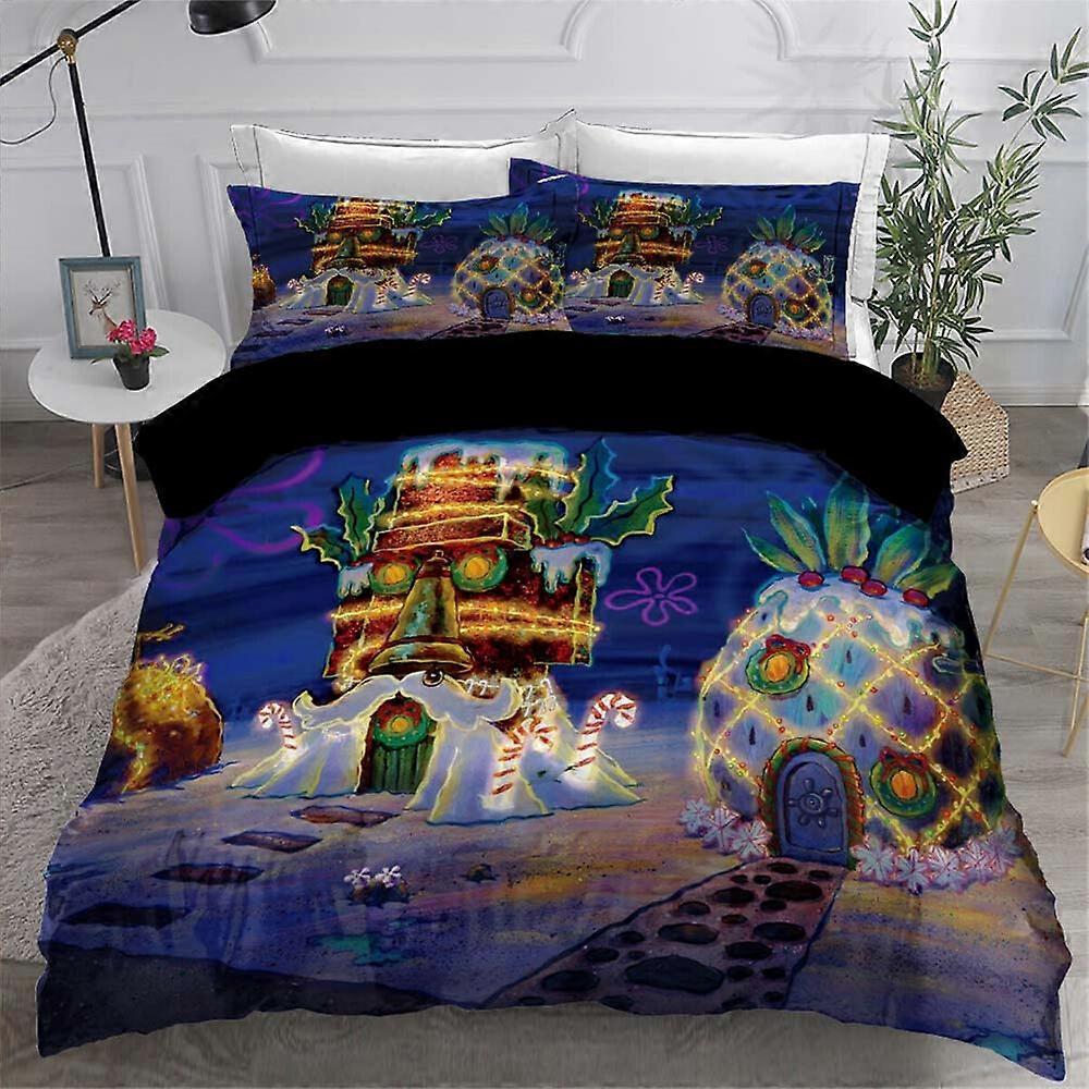 v3110 Lakens SpongeBob Bed Doona Dekbedovertrek Set Lakens IU3110