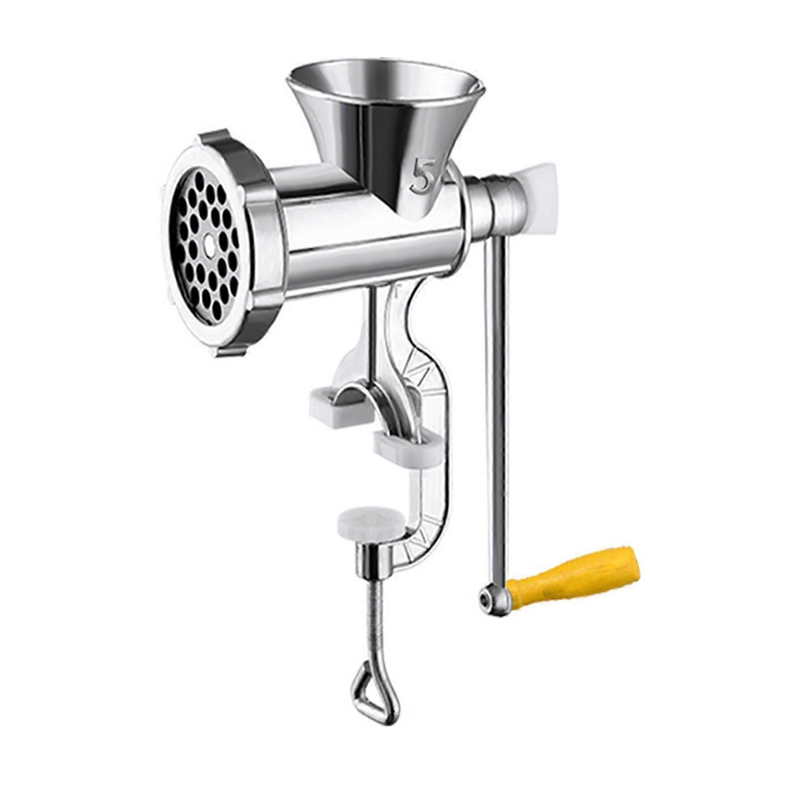 Meat Grinder Manual Mincer Sausage Maker Table Mount Pork Mincer Stainless Steel Adjustable Clamp Kitchen Tool Beef Pork Fish Chicken Sausage Making T