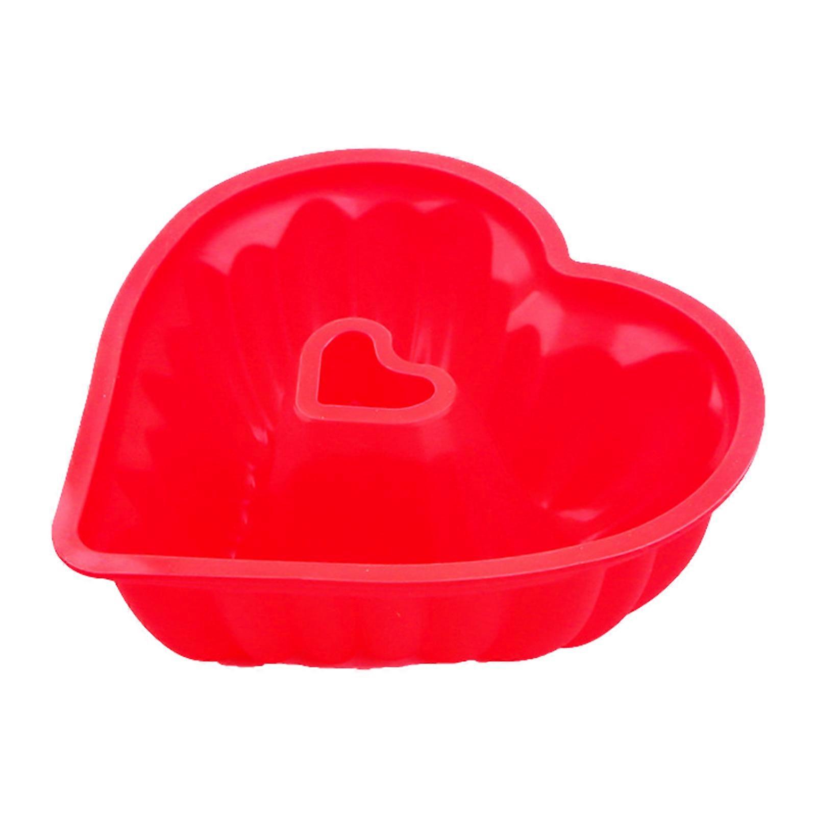 1Pc/2Pcs Heart Cake Pan 8 Inch Silicone Nonstick Heart Cake Molds Cheesecake Chocolate Cake Baking Tray for Making Wedding Valentine's Day Cakes