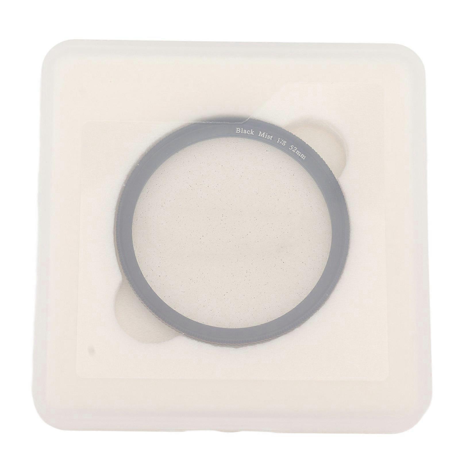 Lightdow 1/8 Kamera Svart Dimfilter Soft Focus Optiskt Glas Kamerafilter Lins för videoinspelning 52mm