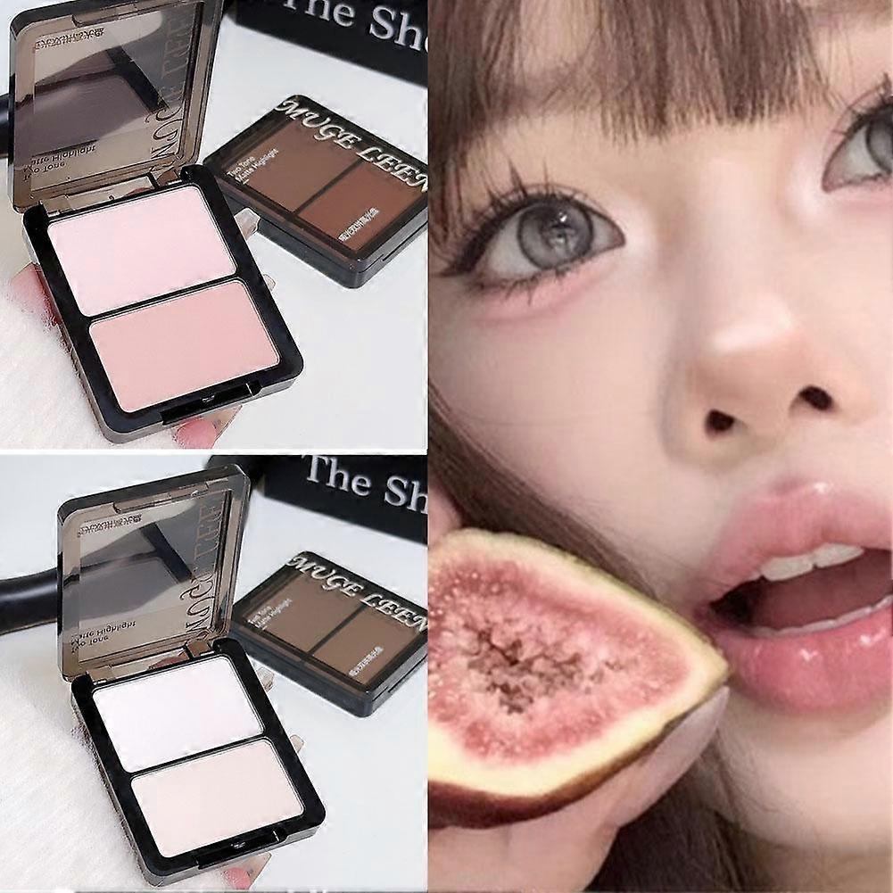 Daydream two-color highlight powder 01#(A)$MUGELEEN matte highlight double combination brightens nose shadow highlight shadow blush all-in-one matte
