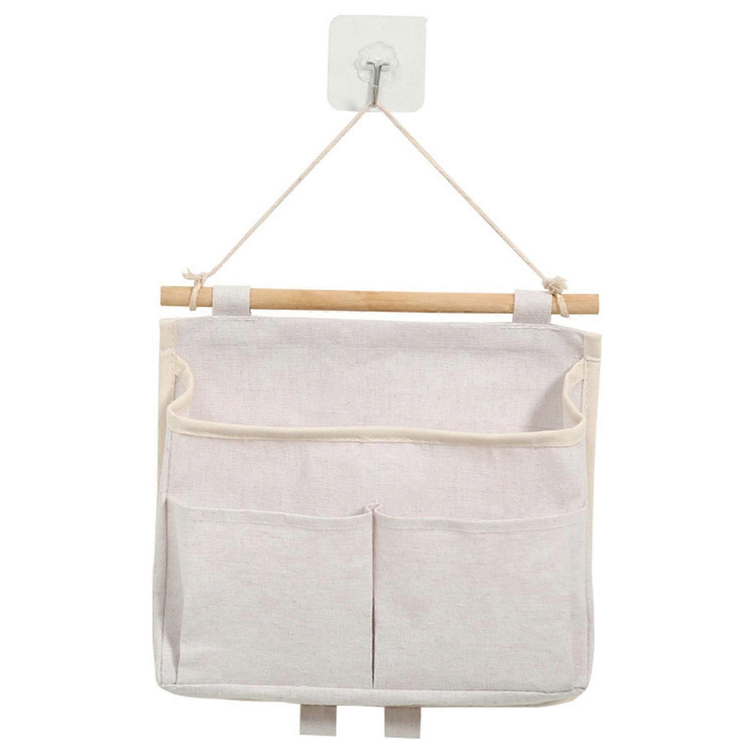 Hanging Storage Bag Multi Pockets Large Capacity Wall Mount Organization Bedside Keys Headband
